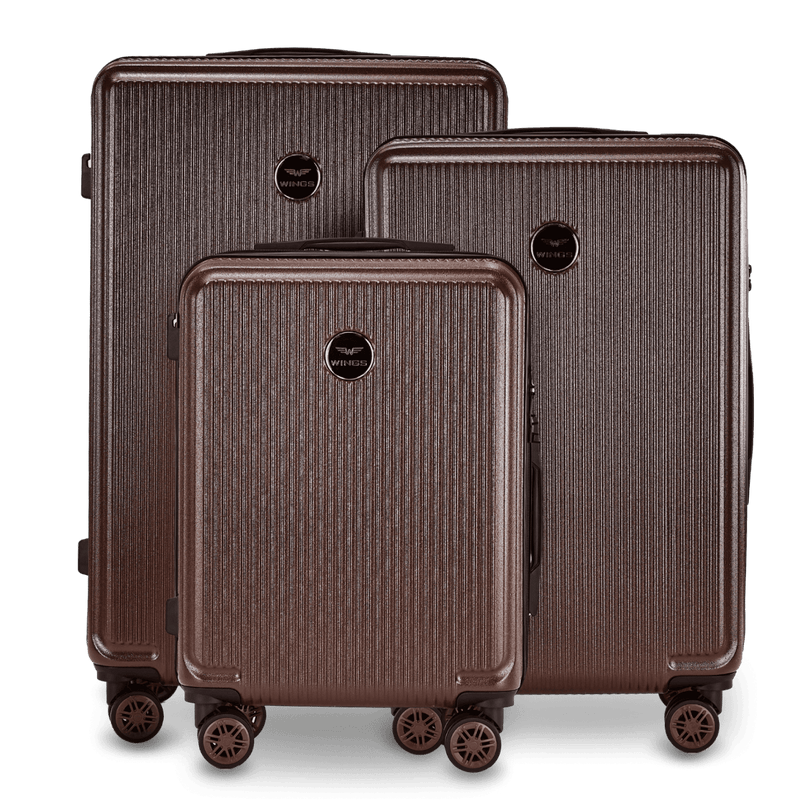 Zestaw 3 walizek Wings PC African Eagle 2.0 CHOCOLATE BROWN