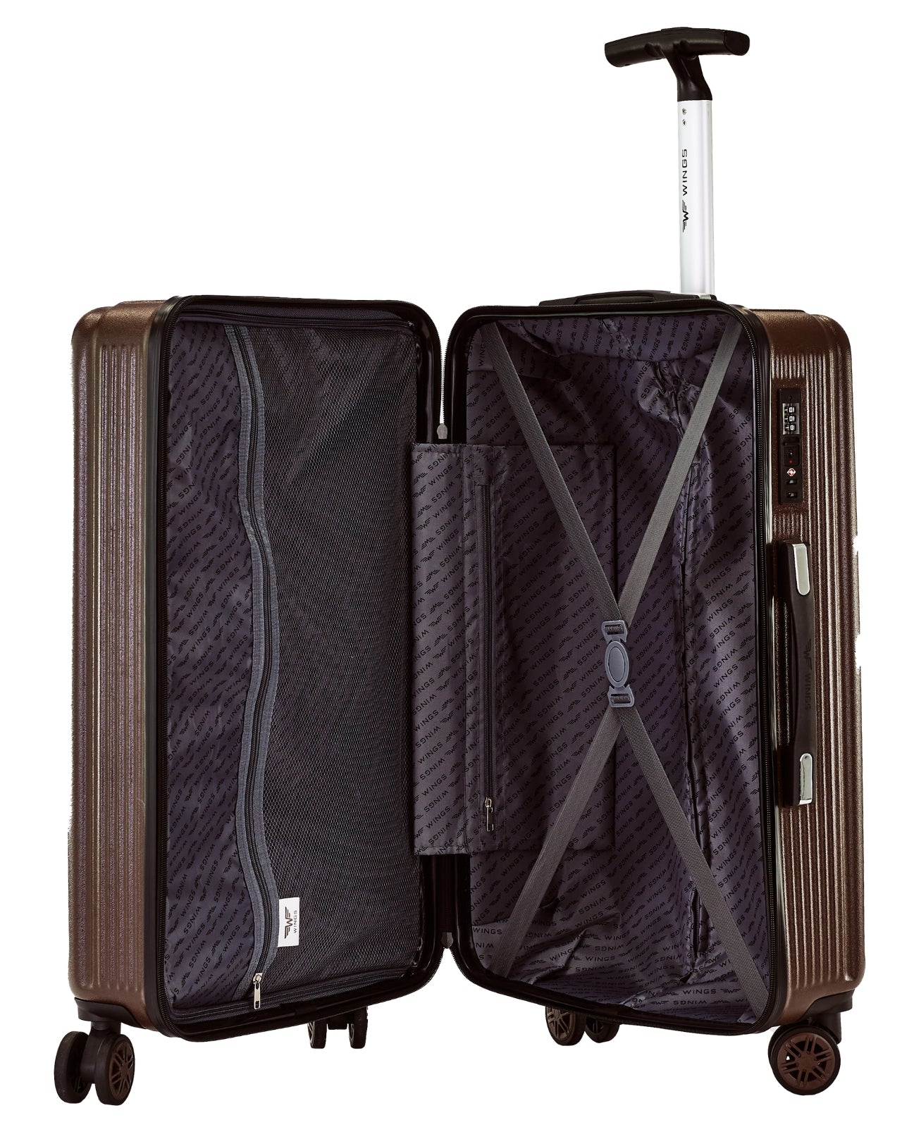 Walizka kabinowa Wings PC African Eagle 2.0 20" CHOCOLATE BROWN