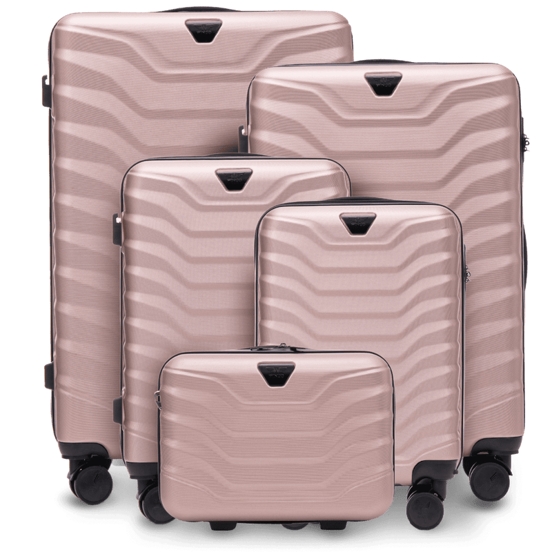 Zestaw 5 walizek Wings PEAFOWL ROSE GOLD