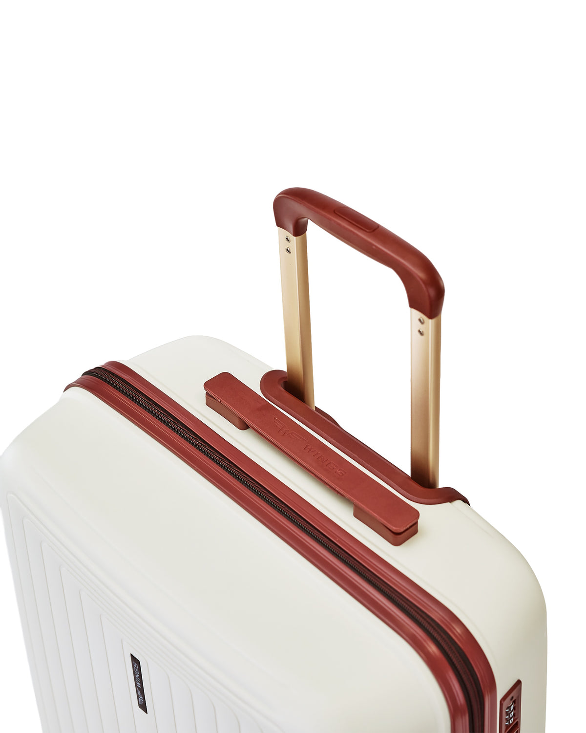 Walizka DUŻA WINGS PUFFIN 28" OFF WHITE + BURGUNDY