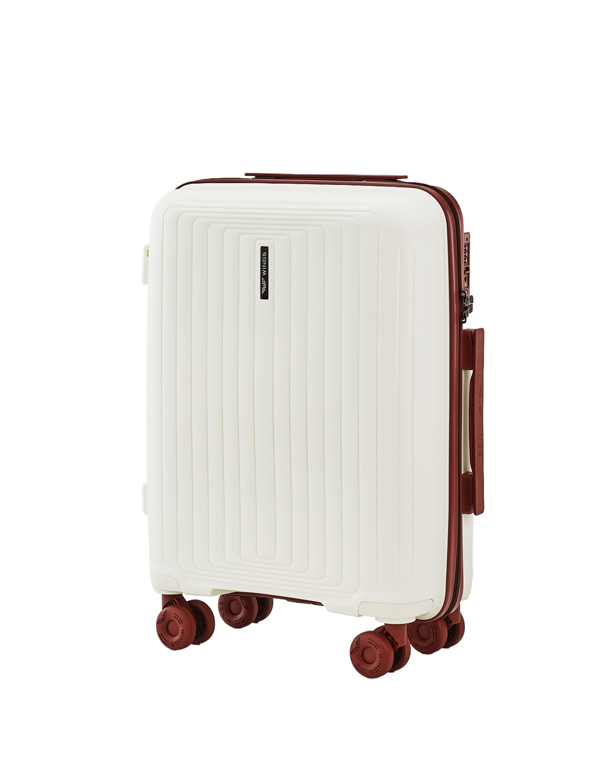 Walizka KABINOWA WINGS PUFFIN 20" OFF WHITE + BURGUNDY