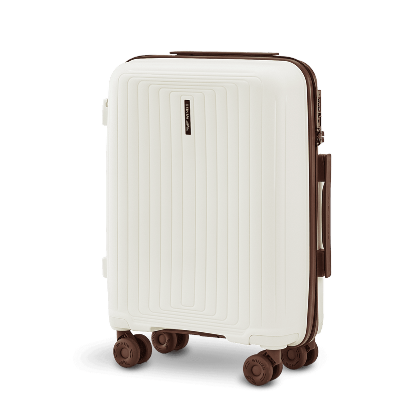 Walizka KABINOWA WINGS PUFFIN 20" OFF WHITE + BROWN
