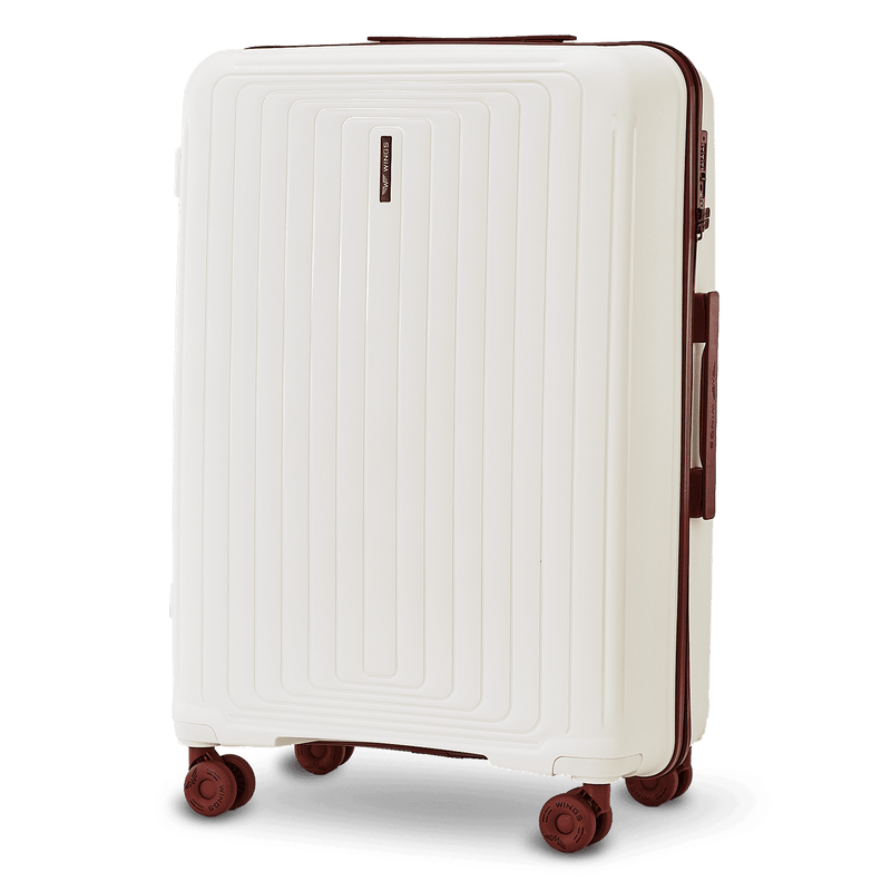 Walizka DUŻA WINGS PUFFIN 28" OFF WHITE + BURGUNDY