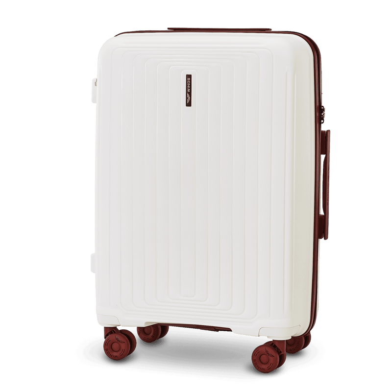 Walizka Średnia WINGS PUFFIN 24" OFF WHITE + BURGUNDY