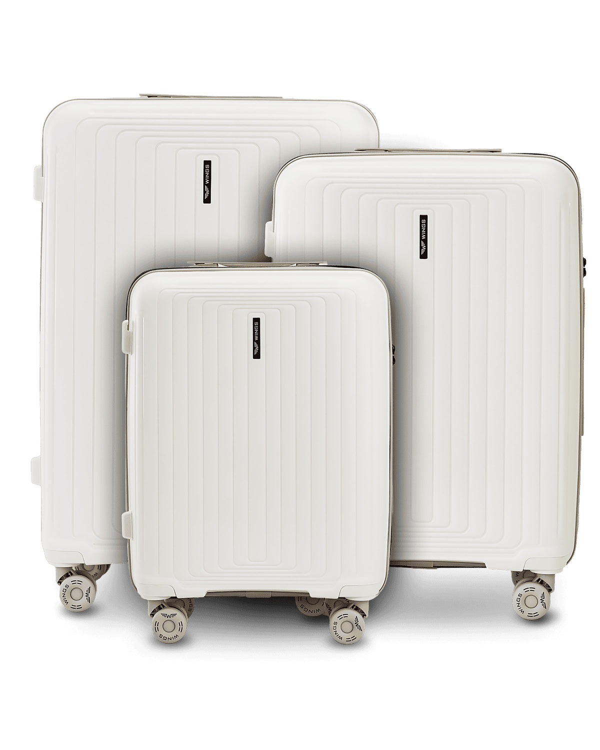 Zestaw 3 walizek WINGS PUFFIN OFF WHITE + BEIGE