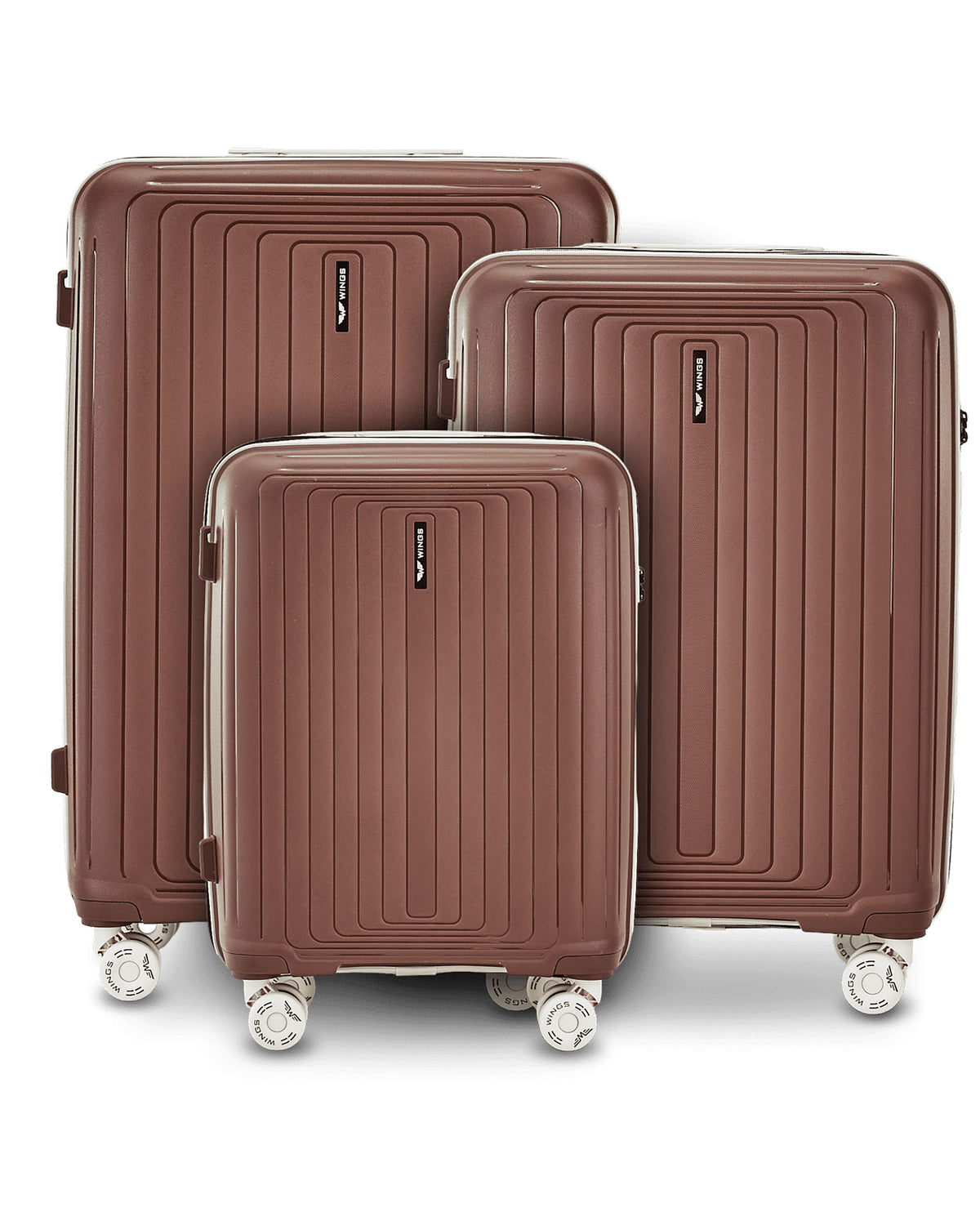 Zestaw 3 walizek WINGS PUFFIN CHOCOLATE BROWN