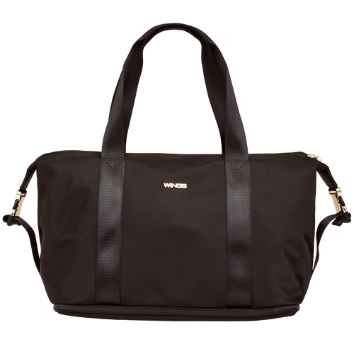 Duża torba damska ROSELLA z funkcją poszerzania BLACK