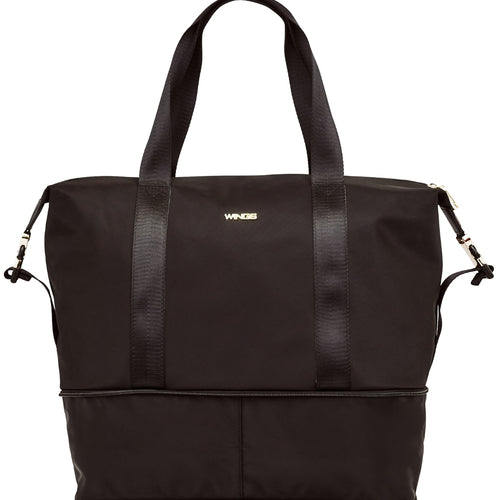 Duża torba damska ROSELLA z funkcją poszerzania BLACK