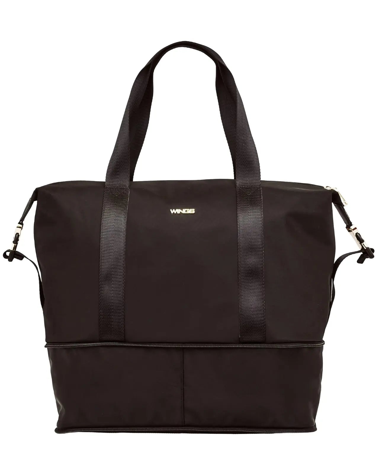 Duża torba damska ROSELLA z funkcją poszerzania BLACK ROSELLA COLLECTION