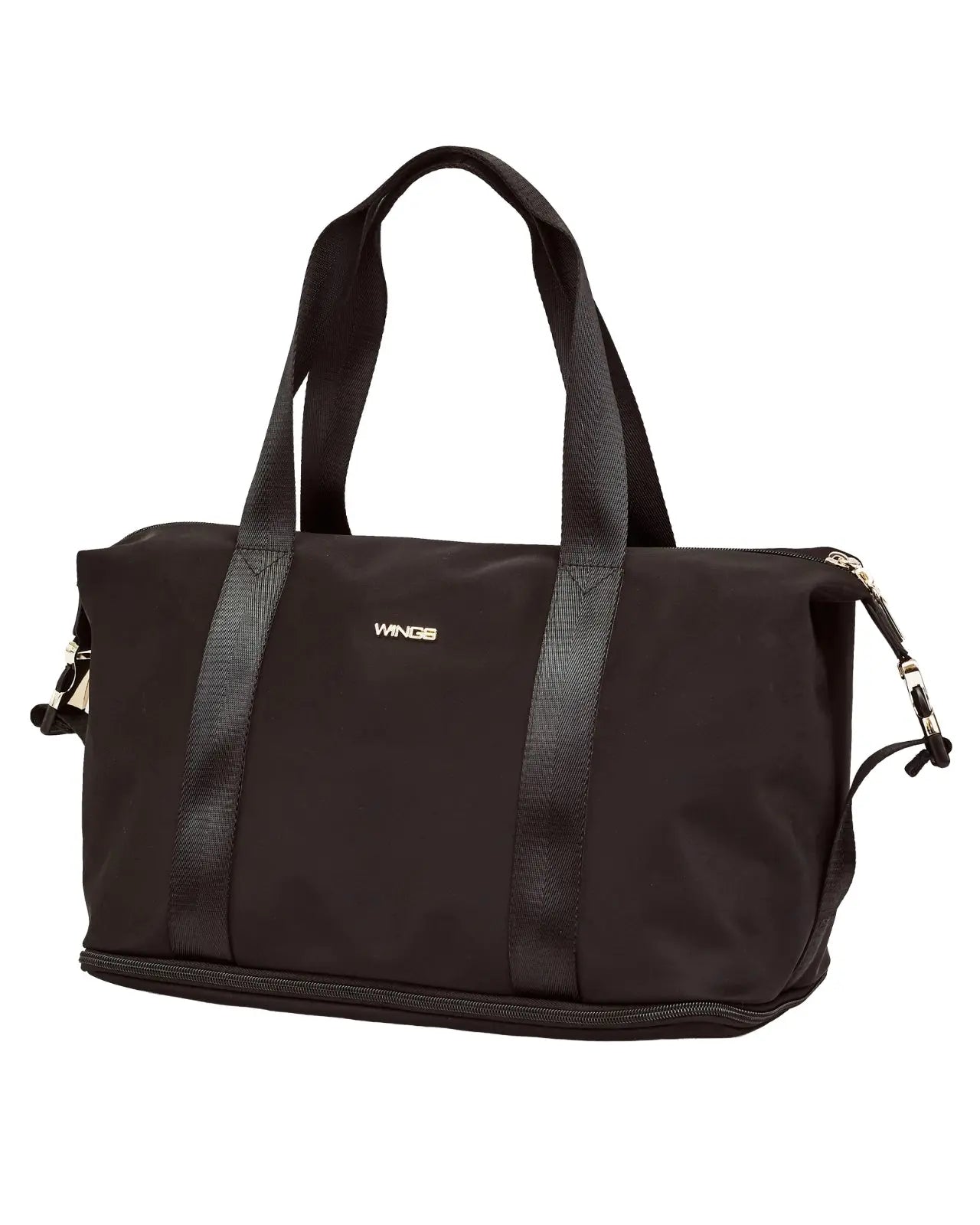 Duża torba damska ROSELLA z funkcją poszerzania BLACK ROSELLA COLLECTION
