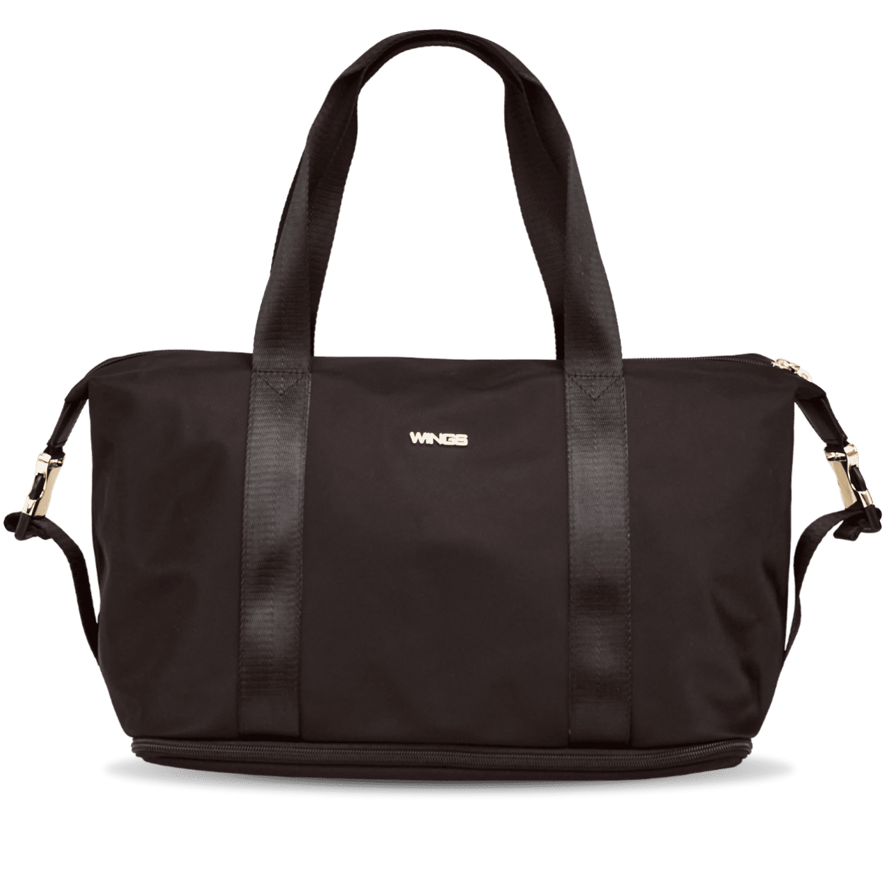Duża torba damska ROSELLA z funkcją poszerzania BLACK ROSELLA COLLECTION