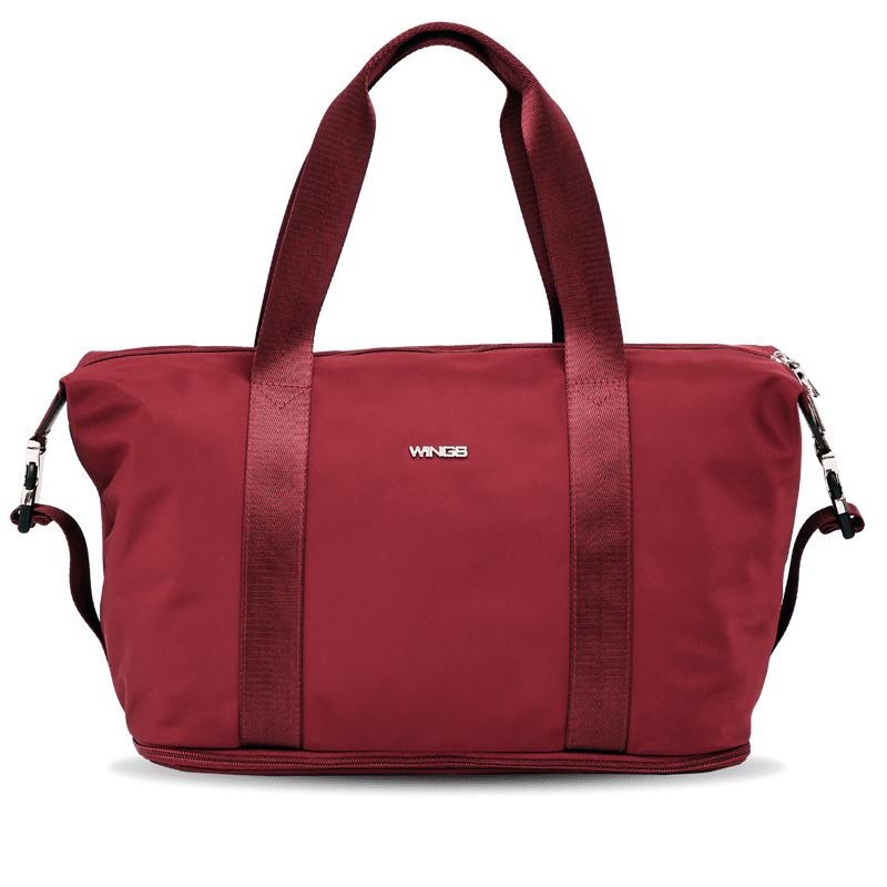 Duża torba damska ROSELLA z funkcją poszerzania DARK RED