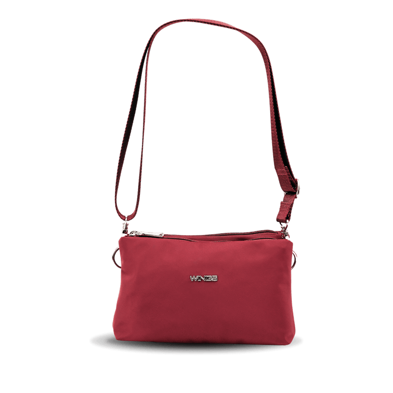 Torebka sportowa ROSELLA z funkcją kosmetyczki DARK RED