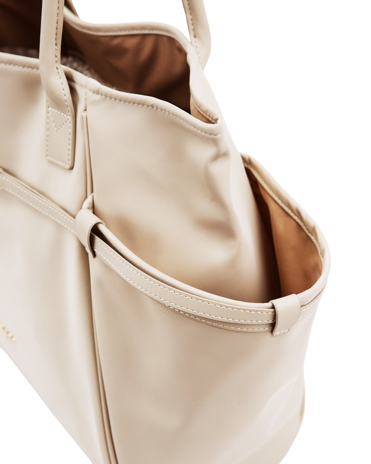 Torba shopper WINGS ROSELLA z odpinaną kosmetyczką i pasem na walizkę BEIGE
