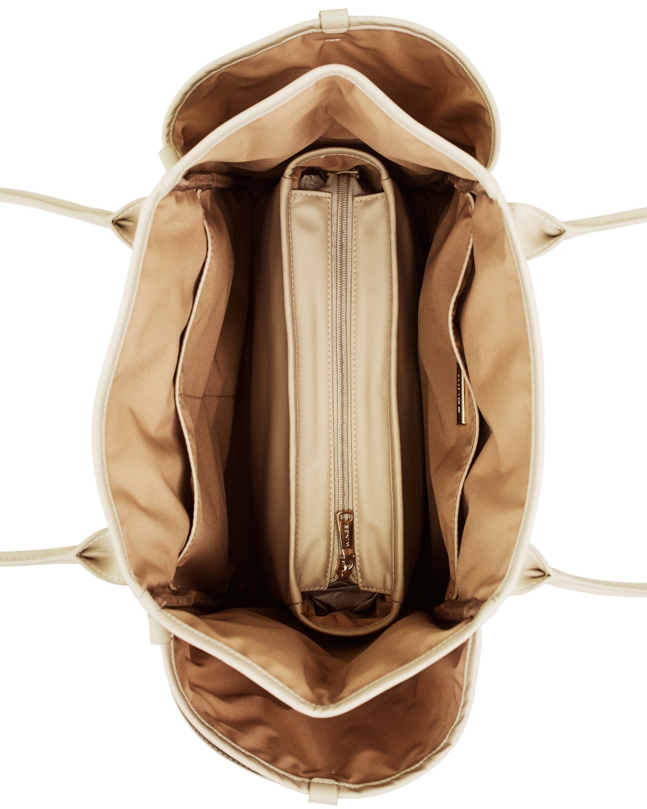 Torba shopper WINGS ROSELLA z odpinaną kosmetyczką i pasem na walizkę BEIGE