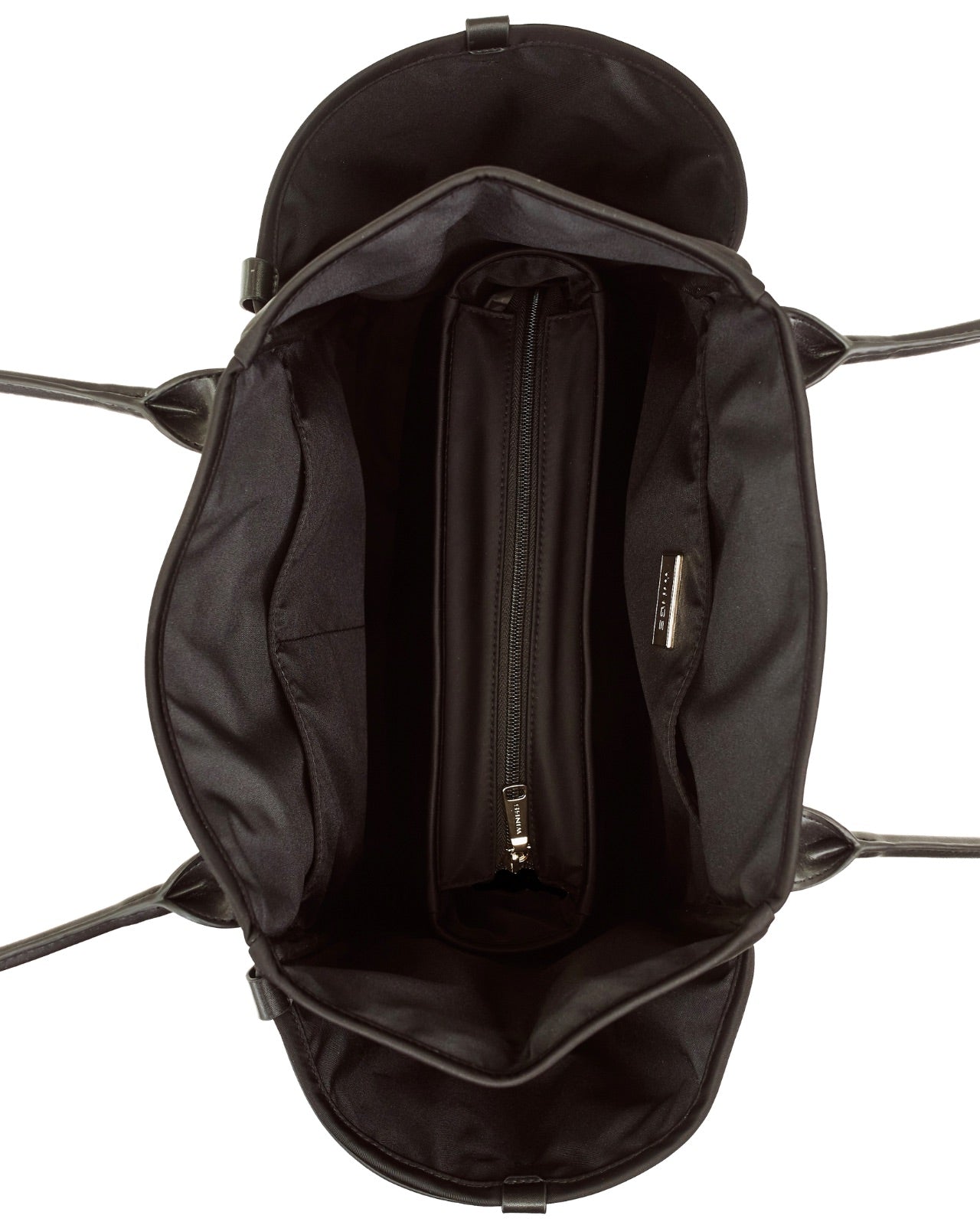 Torba shopper WINGS ROSELLA z odpinaną kosmetyczką i pasem na walizkę BLACK