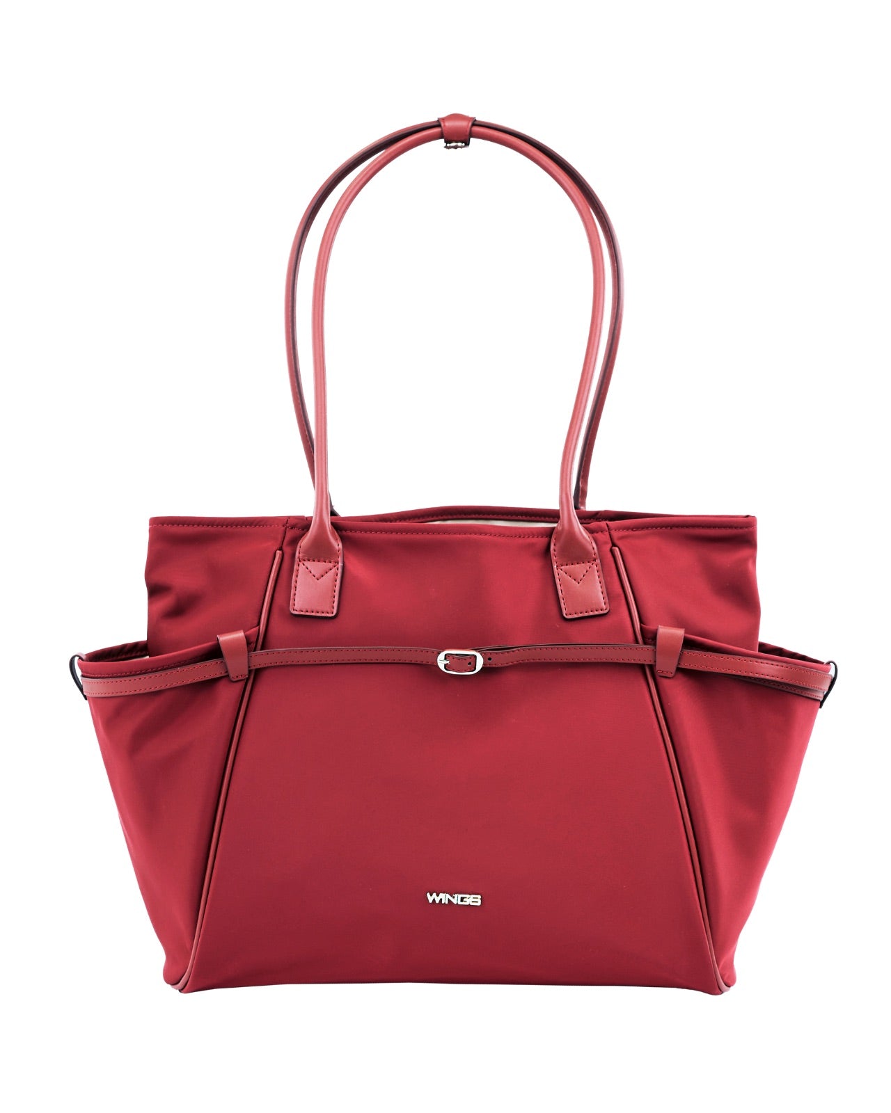 Torba shopper WINGS ROSELLA z odpinaną kosmetyczką i pasem na walizkę DARK RED