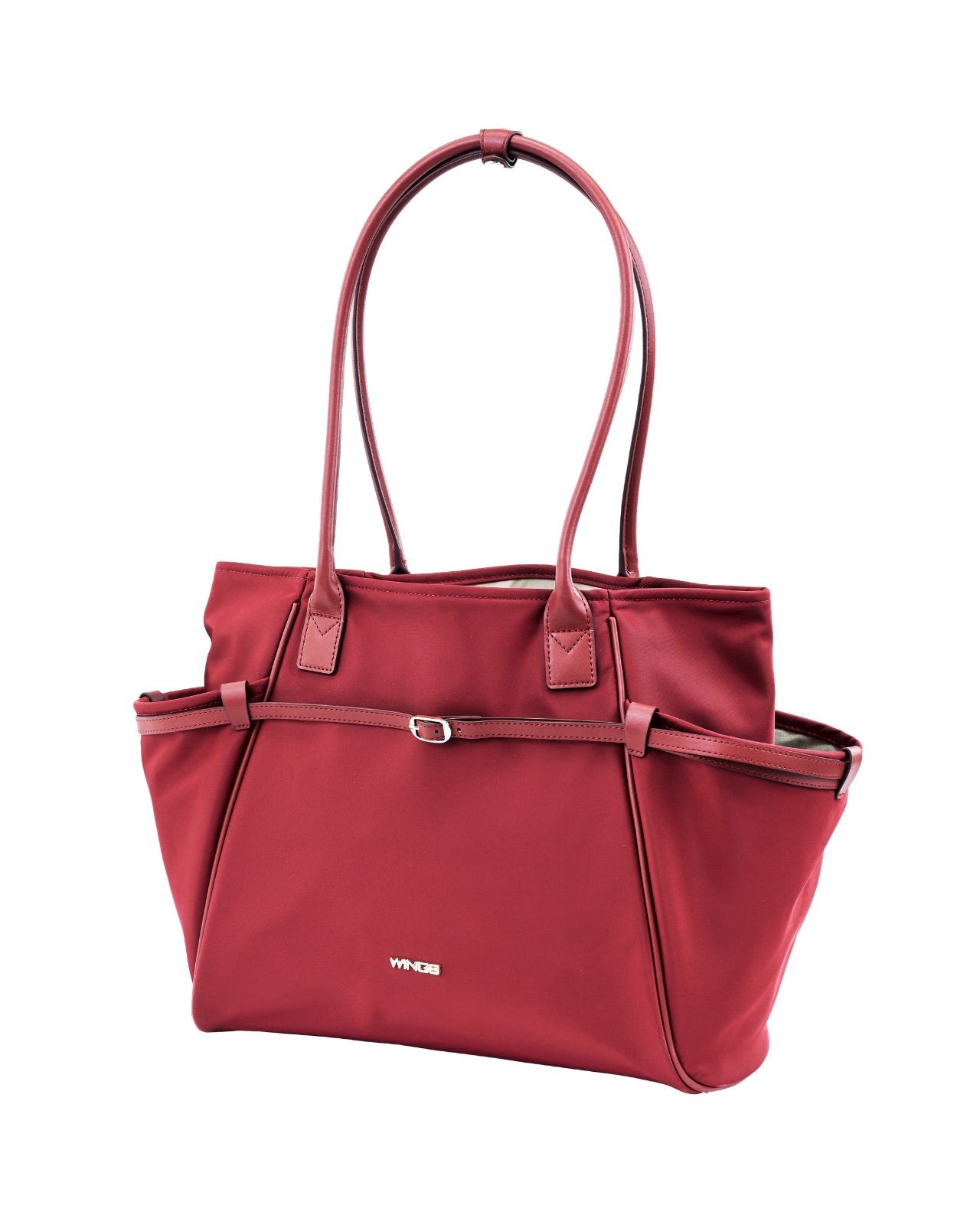 Torba shopper WINGS ROSELLA z odpinaną kosmetyczką i pasem na walizkę DARK RED