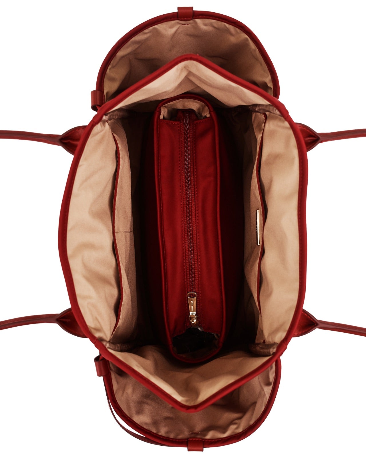 Torba shopper WINGS ROSELLA z odpinaną kosmetyczką i pasem na walizkę DARK RED