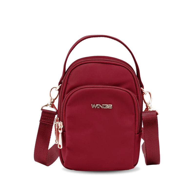 Mała torba crossbody ROSELLA DARK RED