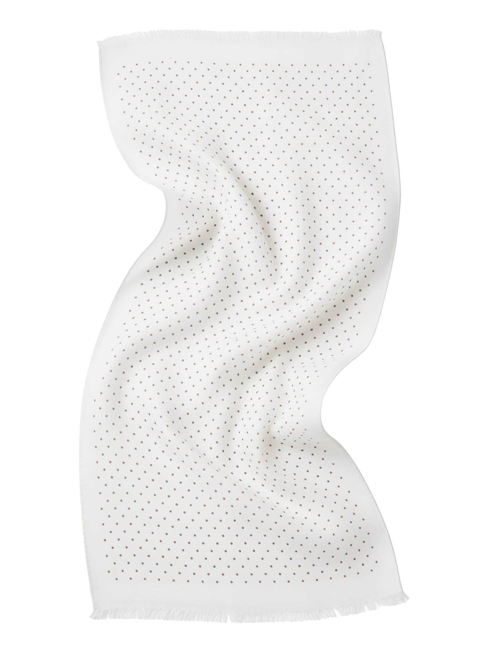 Chusta damska WINGS 180x90 cm czarno białe groszki