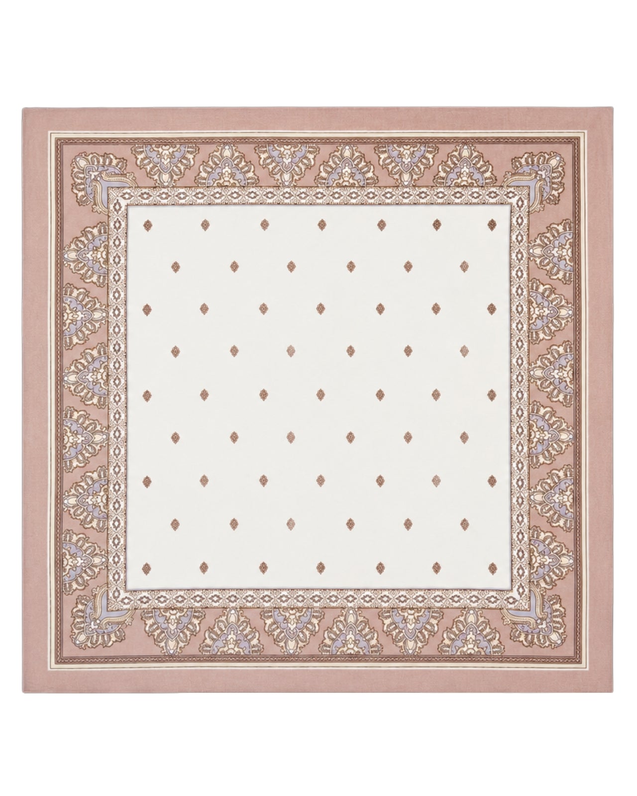 Apaszka damska WINGS beżowa 90x90 cm elegancki orientalny motyw