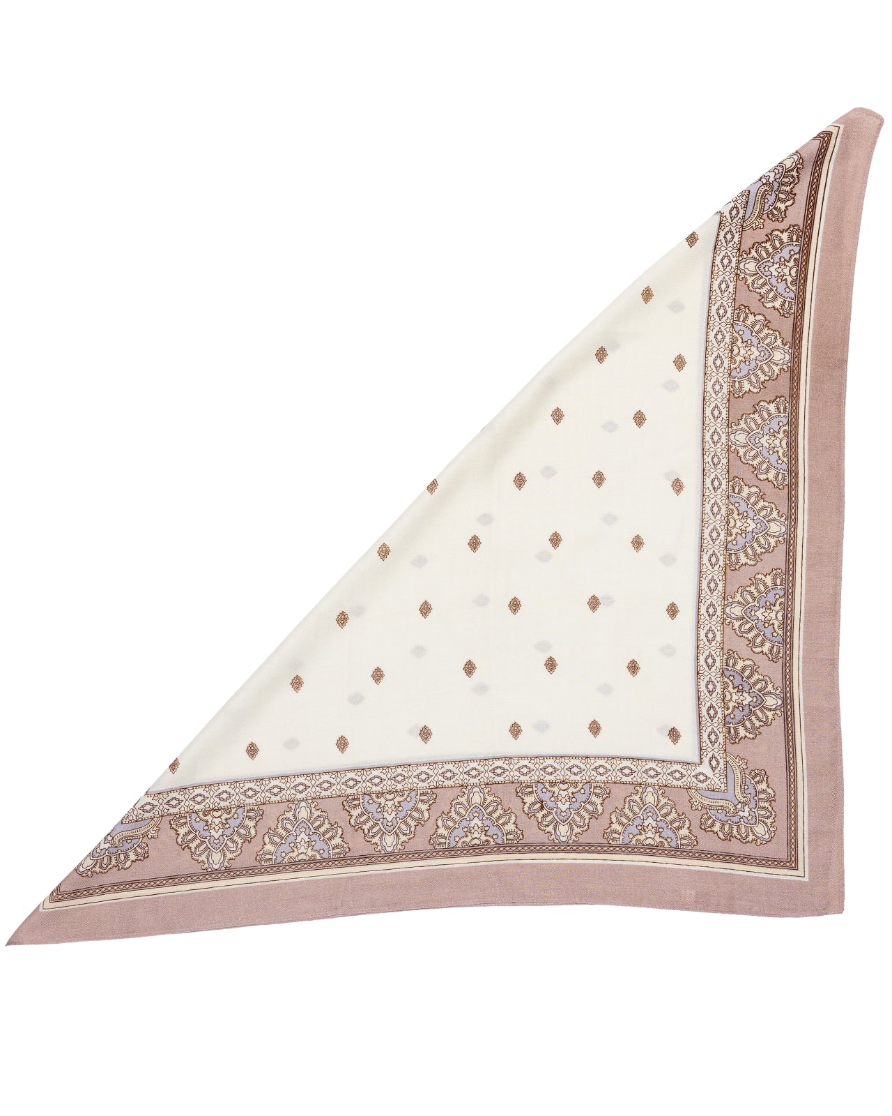 Apaszka damska WINGS beżowa 90x90 cm elegancki orientalny motyw