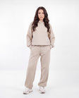 Komplet dresowy WINGS UNLEASH damski oversize bawełna BEIGE