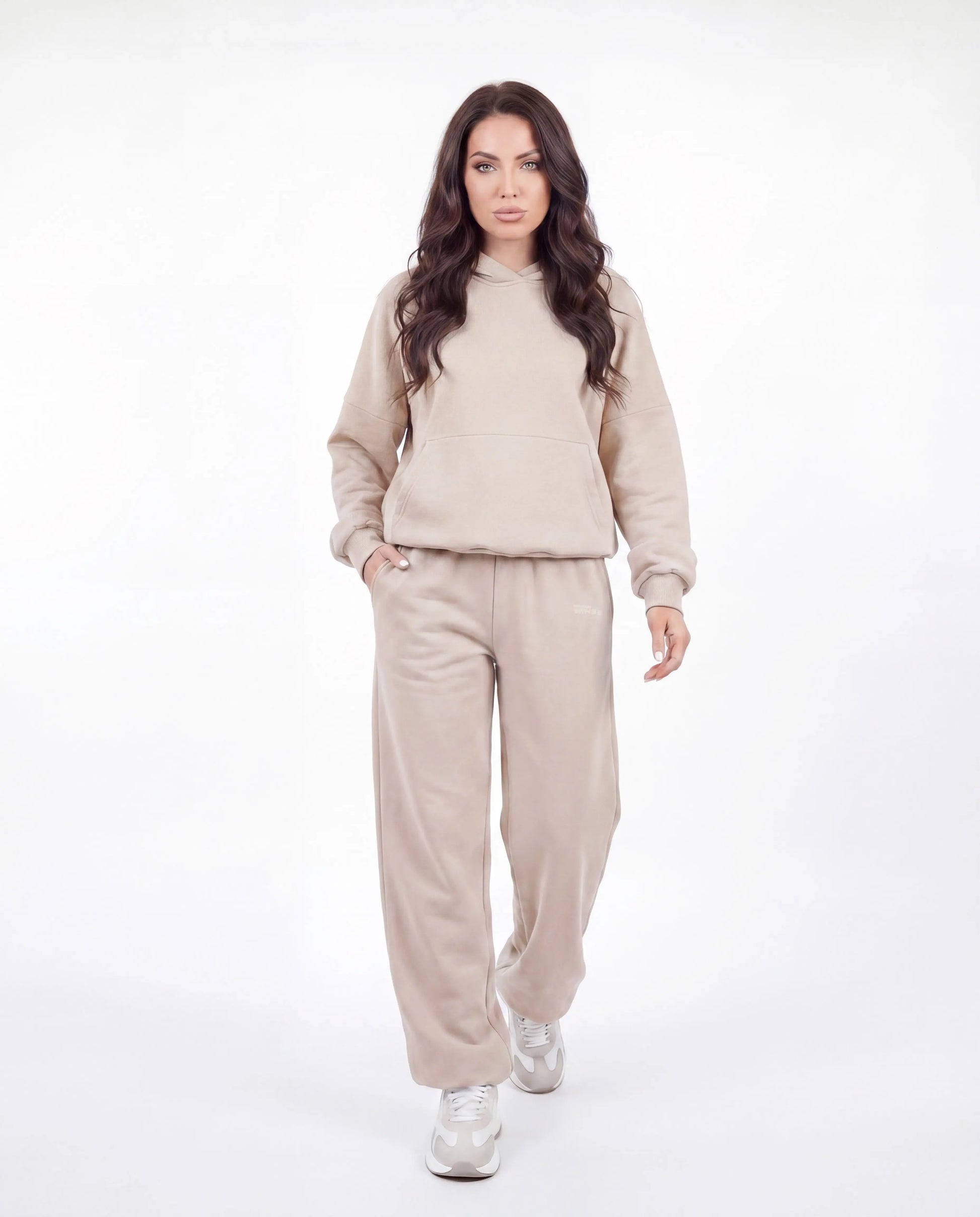 Komplet dresowy WINGS UNLEASH damski oversize bawełna BEIGE WINGS UNLEASH