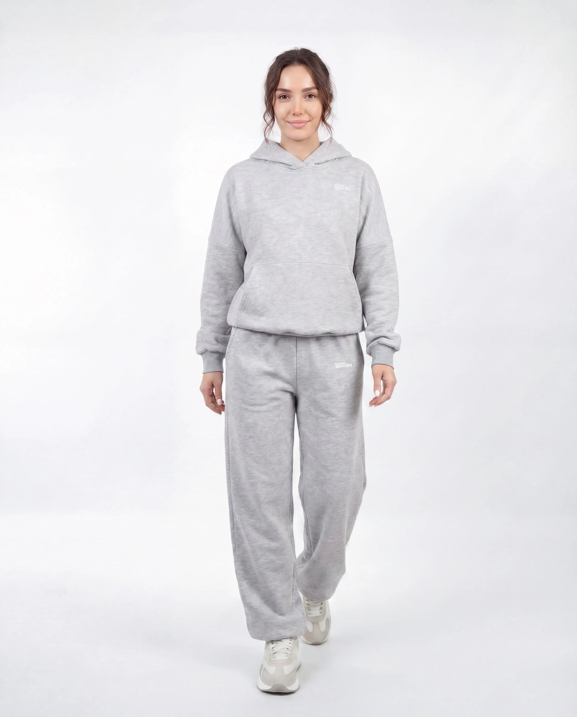 Komplet dresowy WINGS UNLEASH damski oversize bawełna GREY WINGS UNLEASH