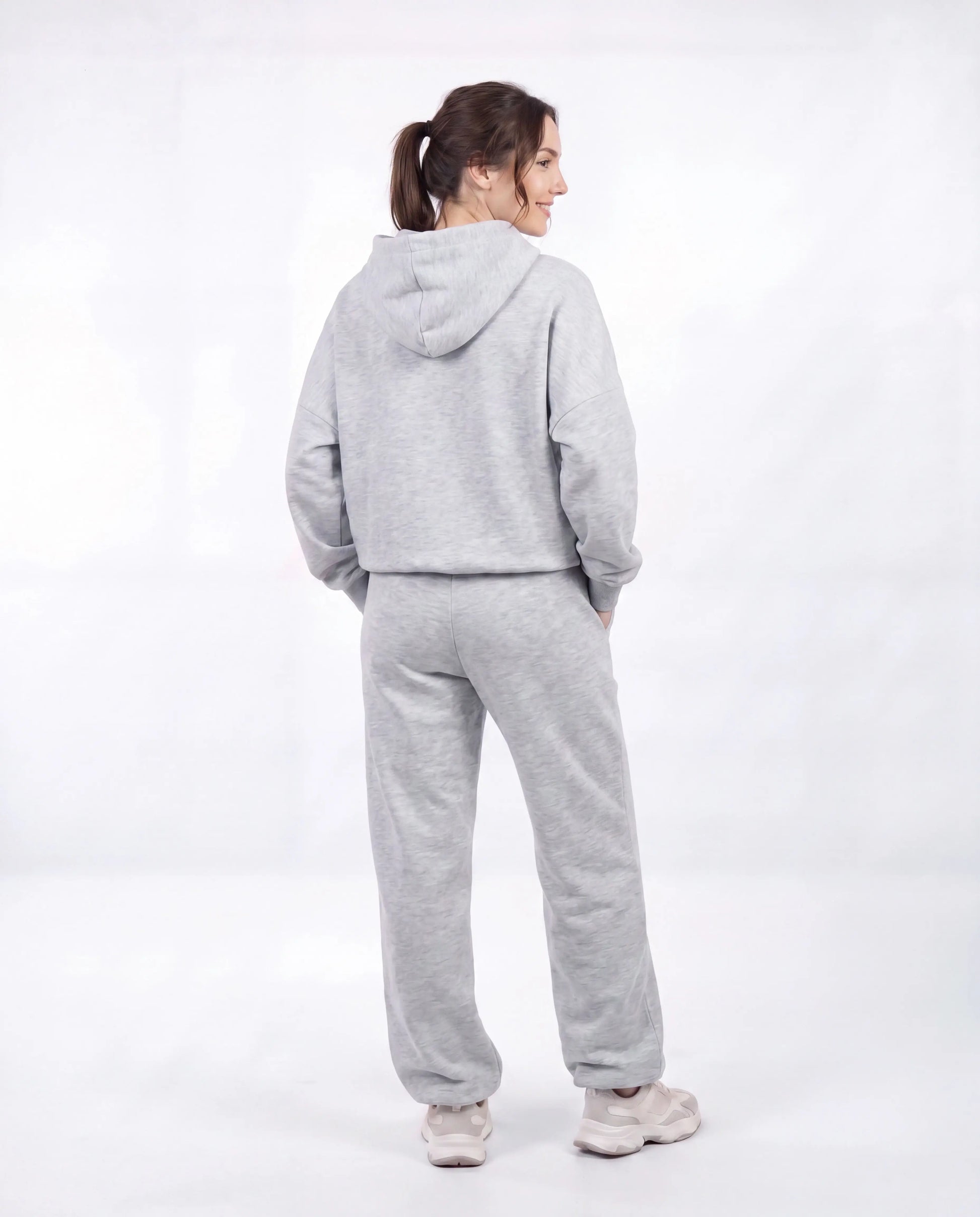 Komplet dresowy WINGS UNLEASH damski oversize bawełna GREY WINGS UNLEASH