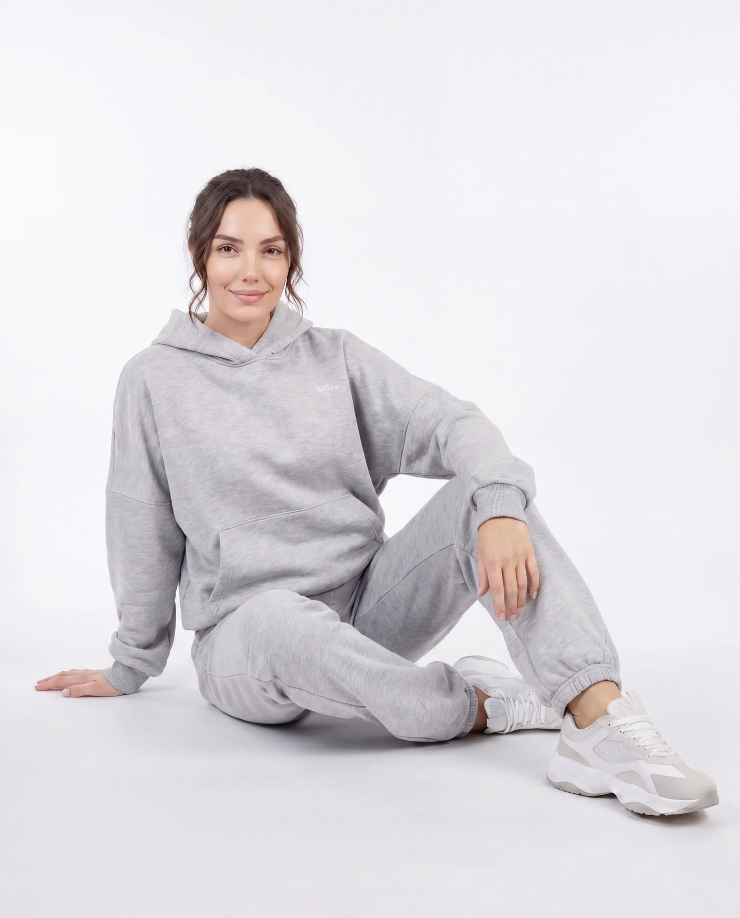 Komplet dresowy WINGS UNLEASH damski oversize bawełna GREY WINGS UNLEASH