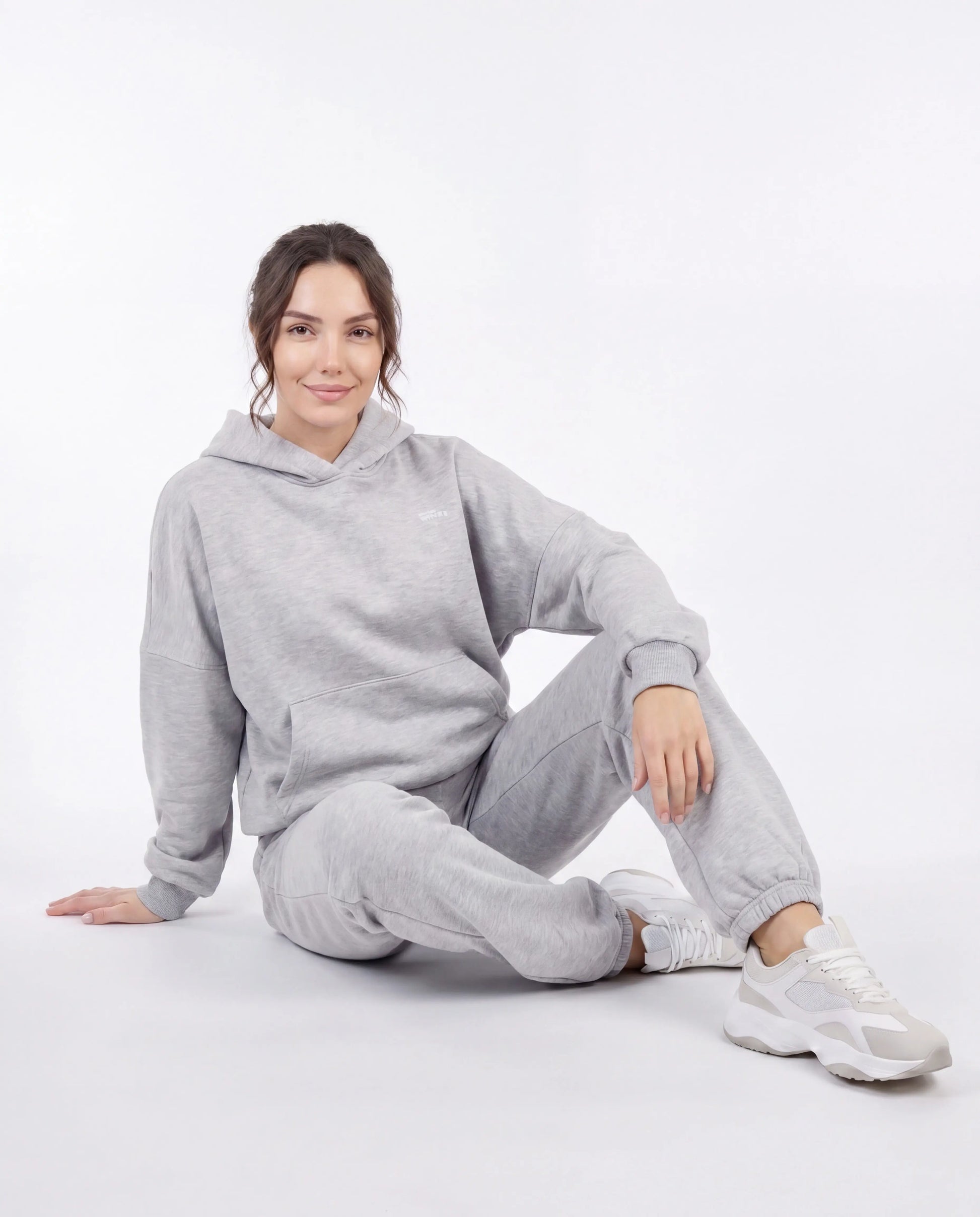 Komplet dresowy WINGS UNLEASH damski oversize bawełna GREY WINGS UNLEASH