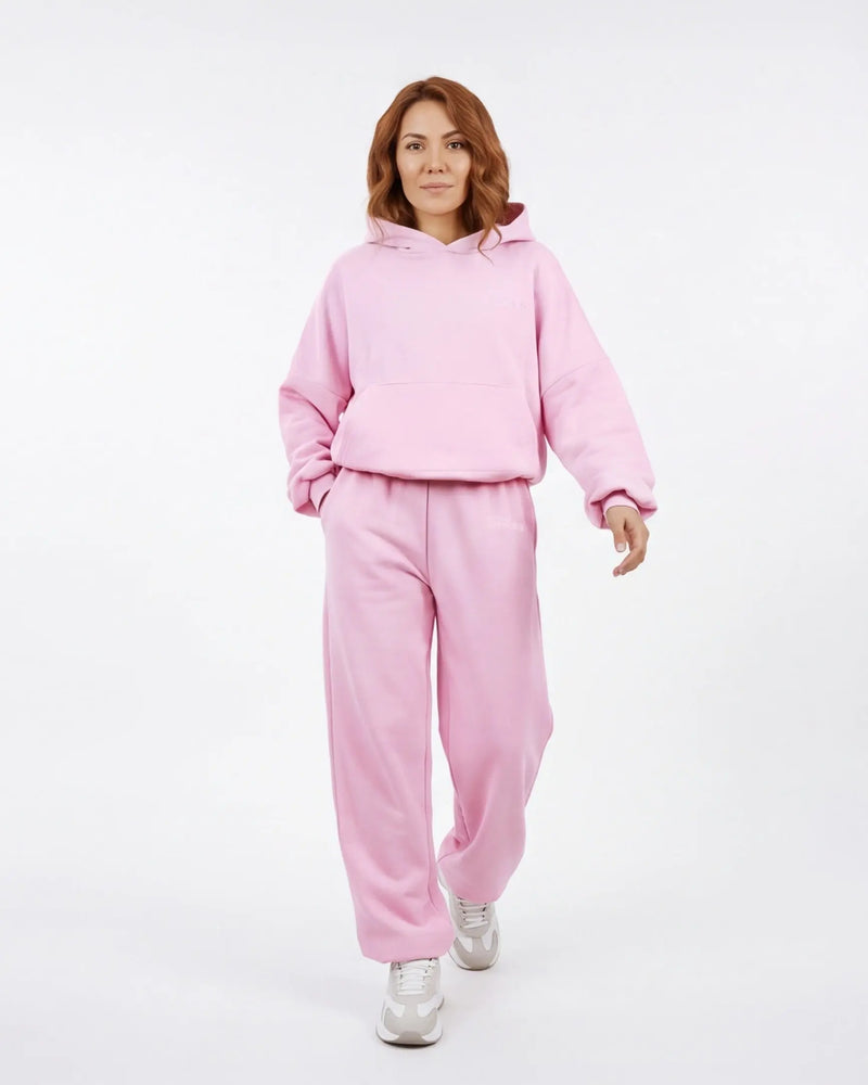 Komplet dresowy WINGS UNLEASH damski oversize bawełna PINK