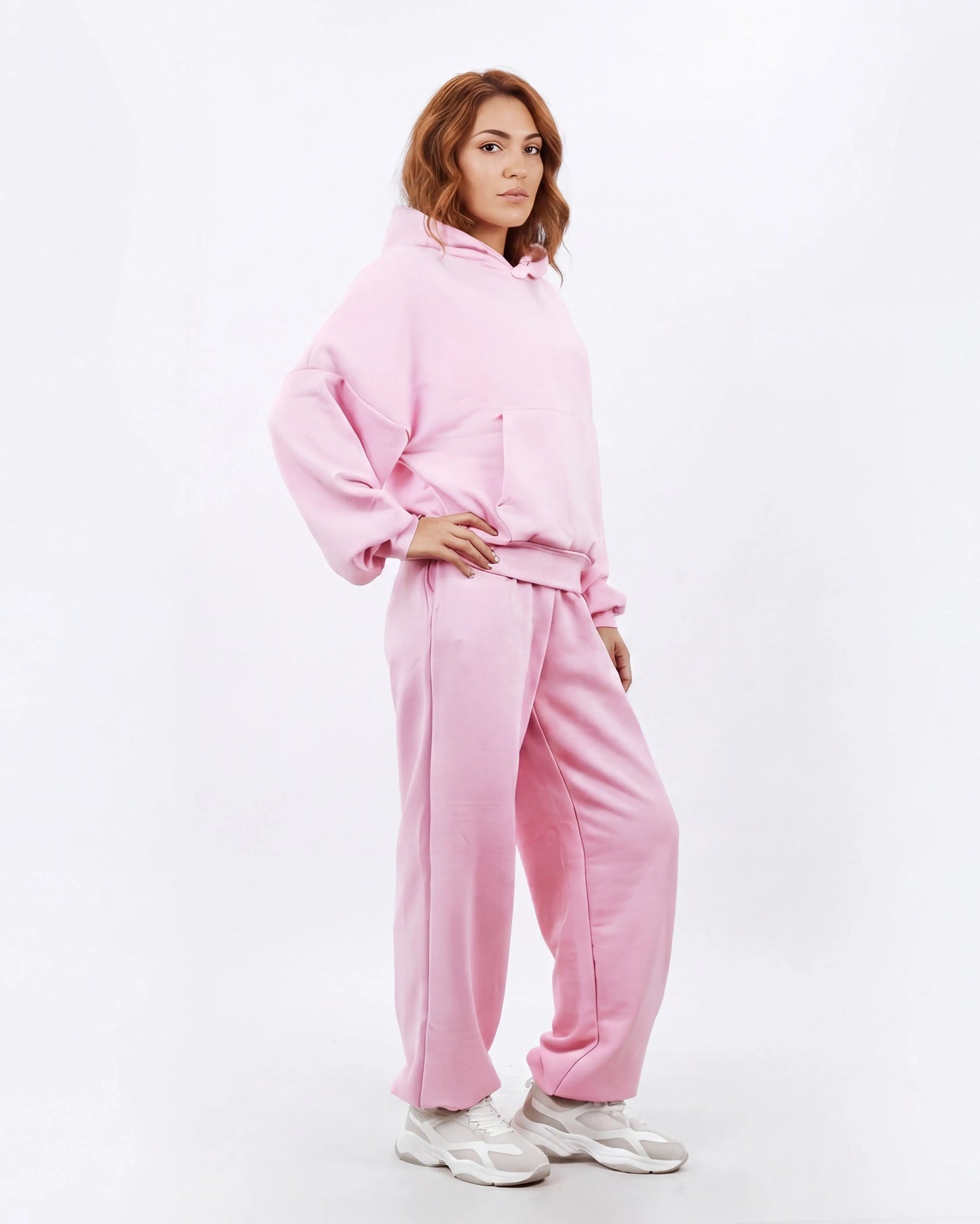 Komplet dresowy WINGS UNLEASH damski oversize bawełna PINK WINGS UNLEASH