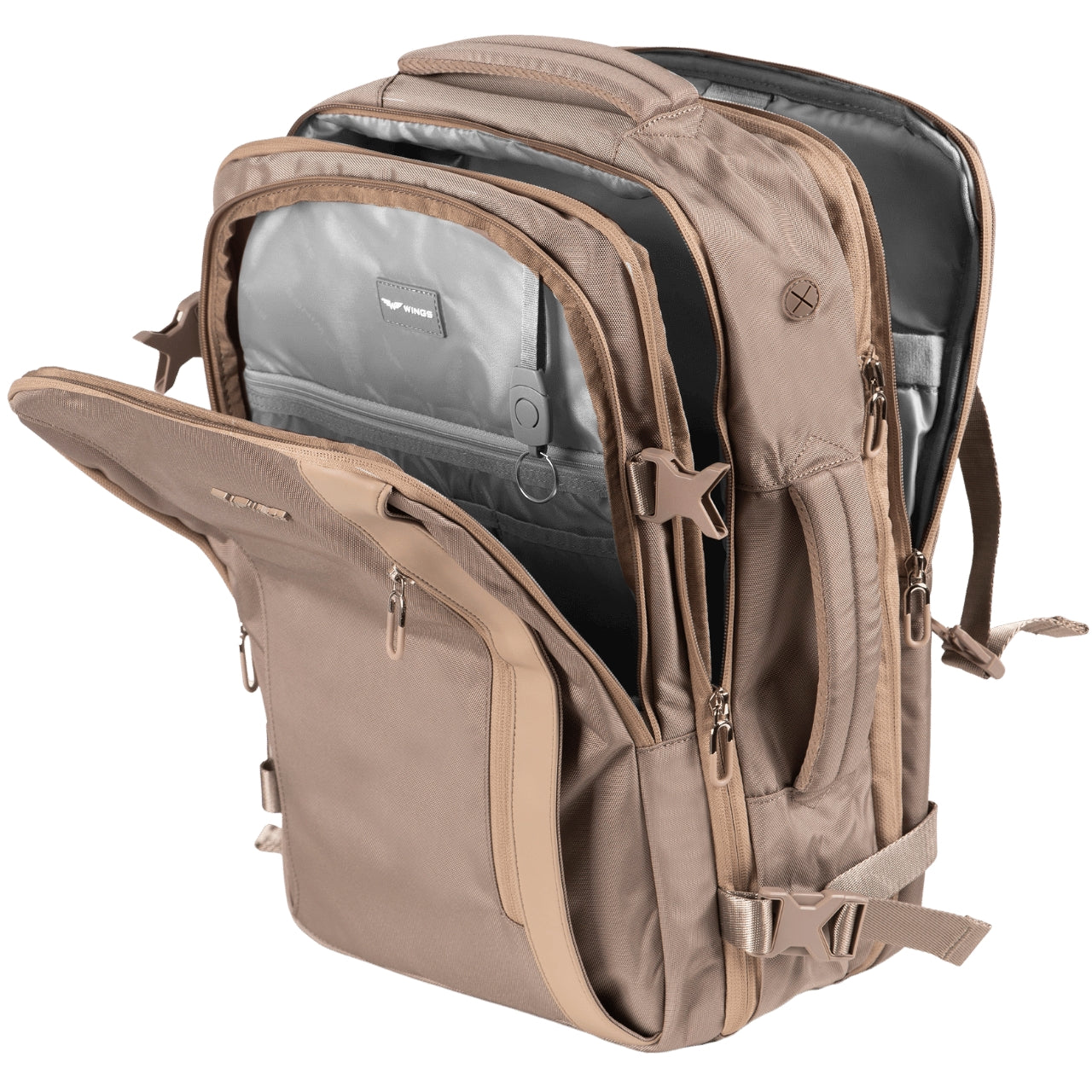 WINGS Plecak wielofunkcyjny SKYLARK poszerzany BEIGE