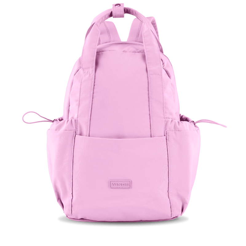 Plecak mały WINGS SOLENNE 12L na laptopa kieszenią frontową PINK