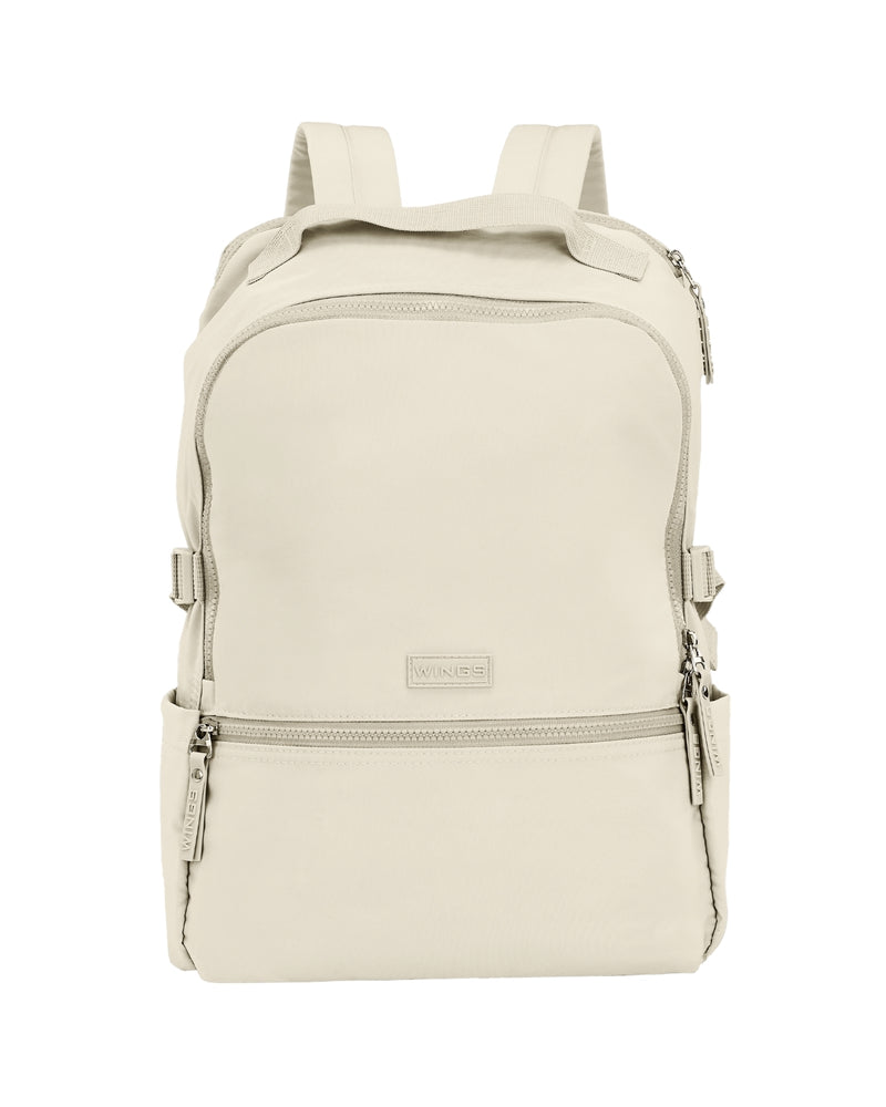 Plecak miejski WINGS 22L na laptop 17 cali do pracy uczelni oraz podróży BEIGE