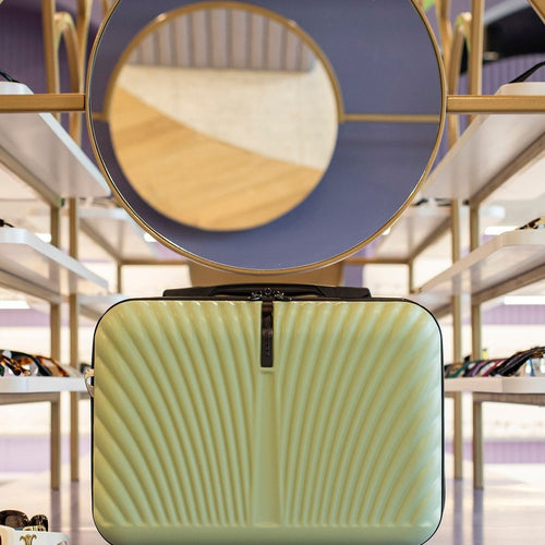 Kuferek WINGS SWAN kosmetyczka 14" PISTACHIO