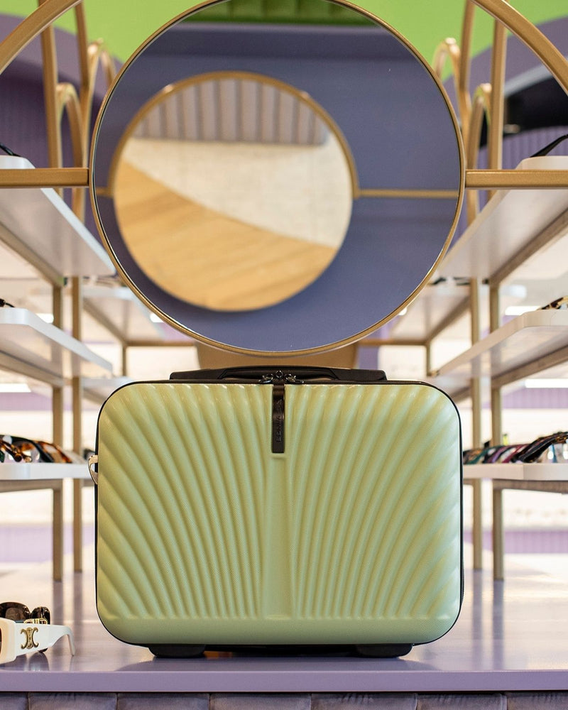 Kuferek WINGS SWAN kosmetyczka 14" PISTACHIO