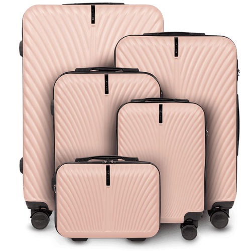 Komplet 5 WALIZEK Wings SWAN PINK