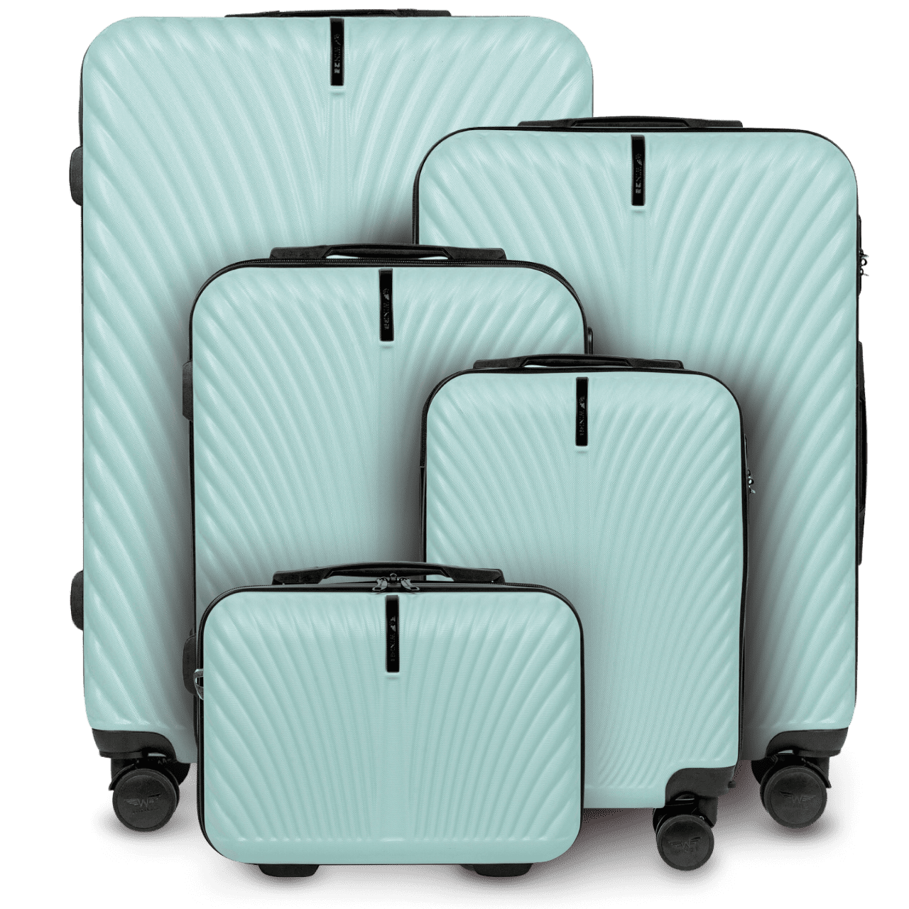 Komplet 5 WALIZEK Wings SWAN SILK GREEN
