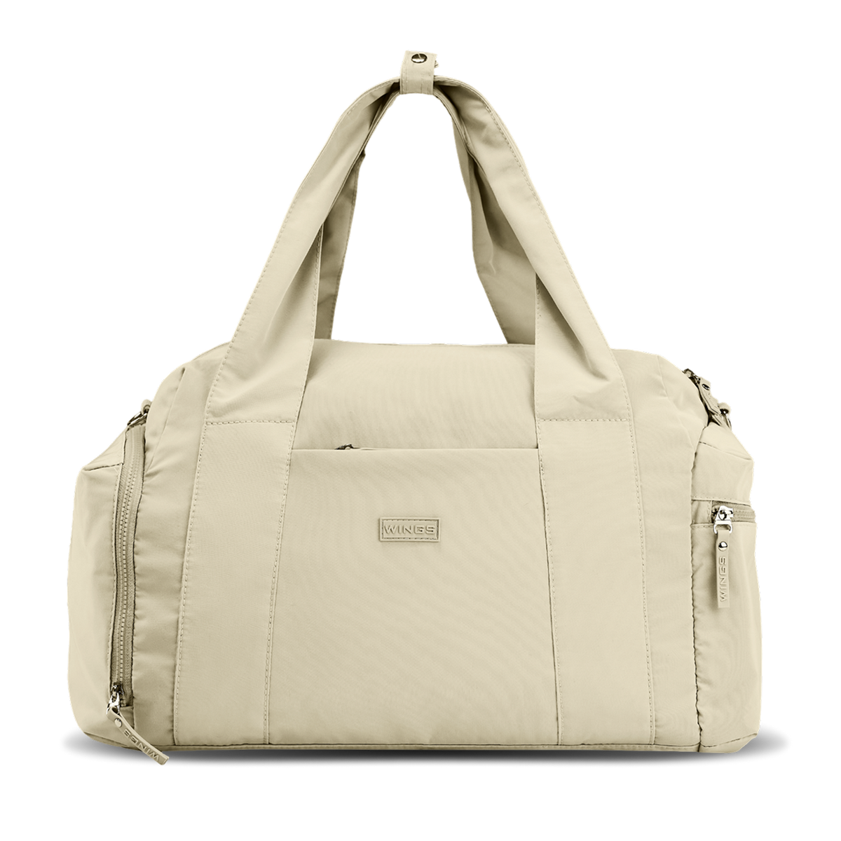 Torba sportowa WINGS SOLENNE z kieszenią na buty i pasem na walizkę BEIGE