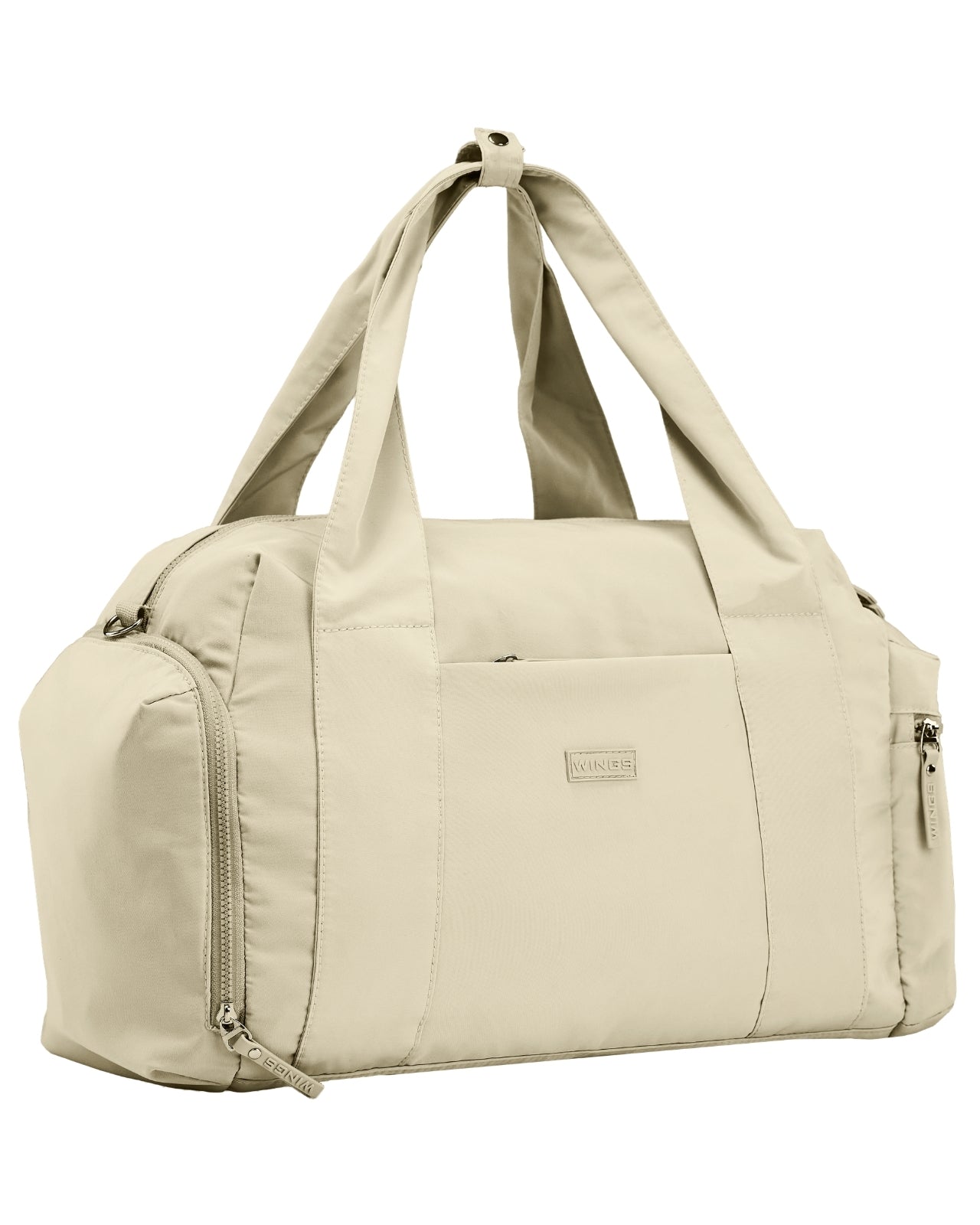 Torba sportowa WINGS SOLENNE z kieszenią na buty i pasem na walizkę BEIGE