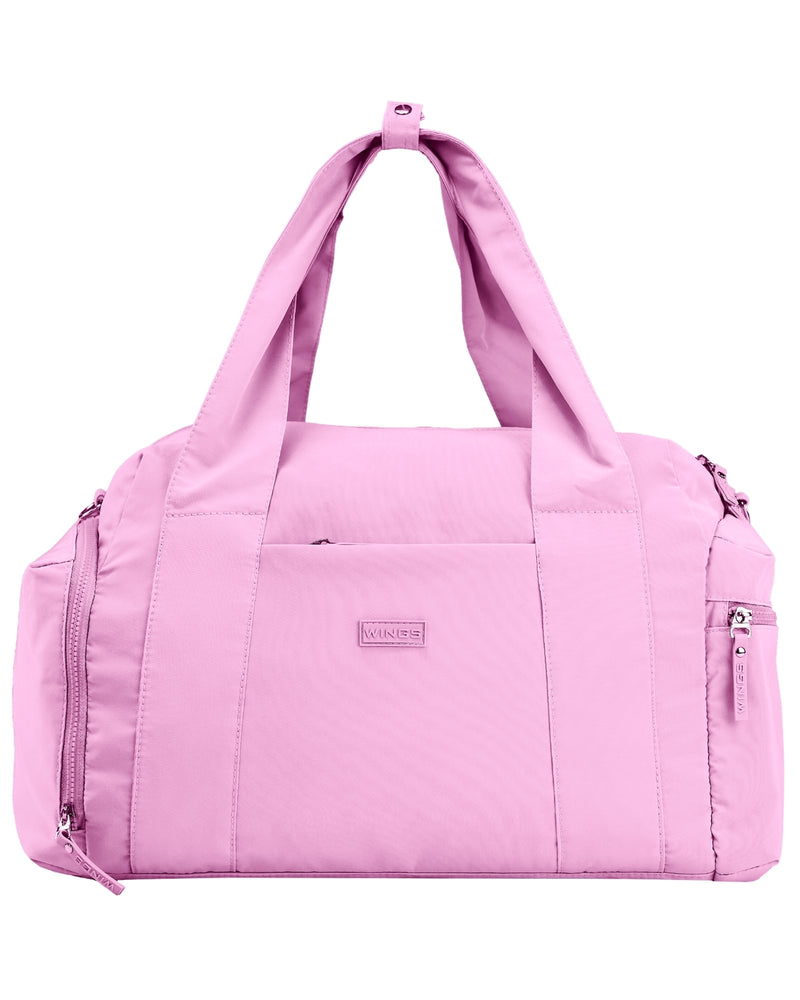 Torba sportowa WINGS SOLENNE z kieszenią na buty i pasem na walizkę PINK