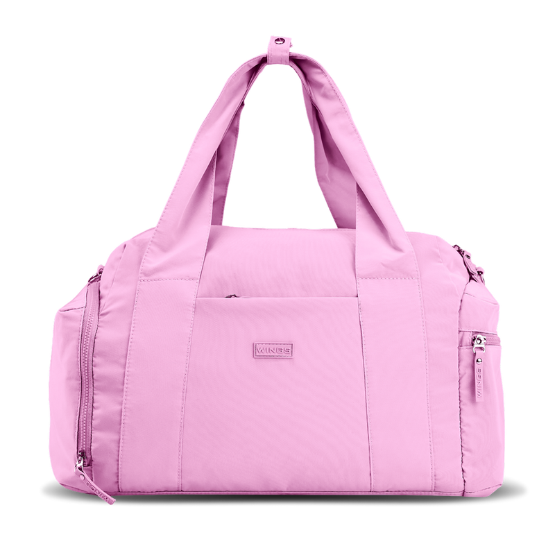 Torba sportowa WINGS SOLENNE z kieszenią na buty i pasem na walizkę PINK