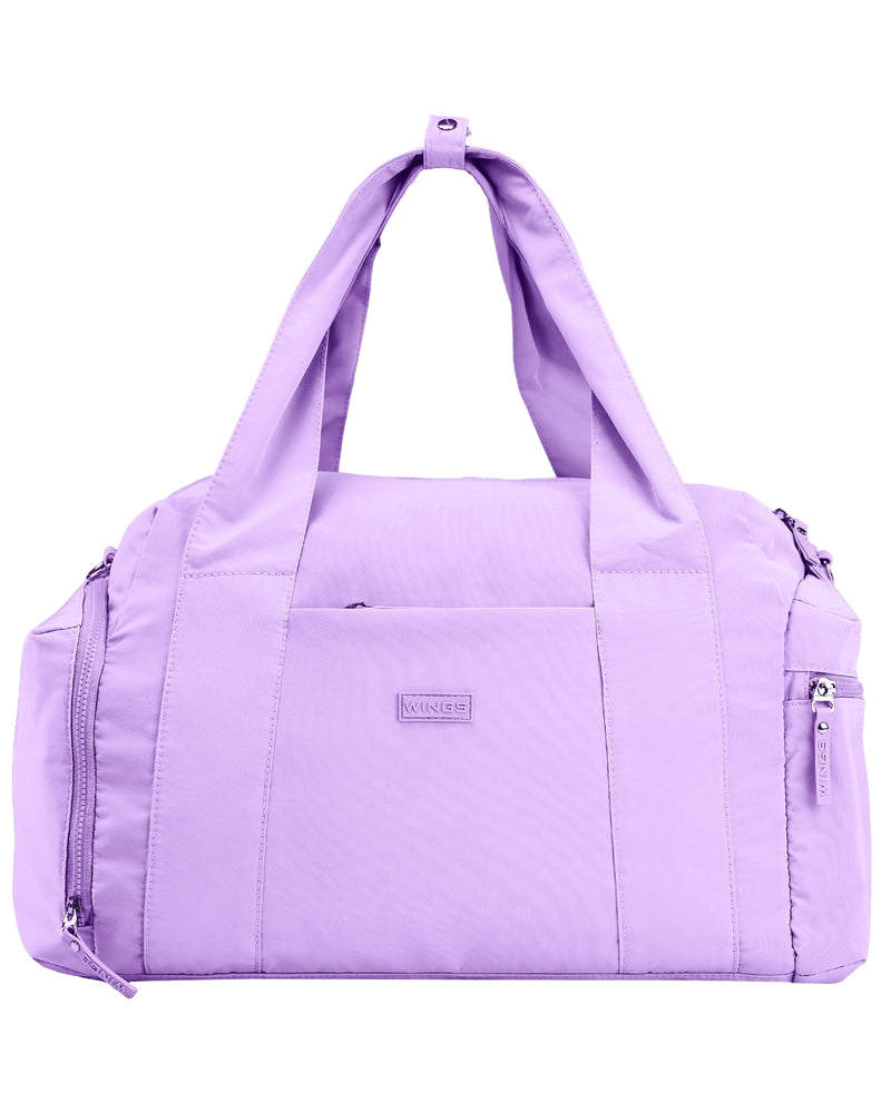 Torba sportowa WINGS SOLENNE z kieszenią na buty i pasem na walizkę PURPLE