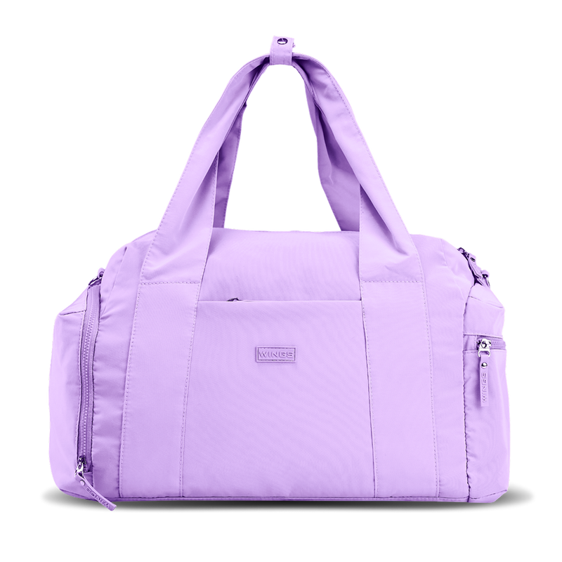 Torba sportowa WINGS SOLENNE z kieszenią na buty i pasem na walizkę PURPLE
