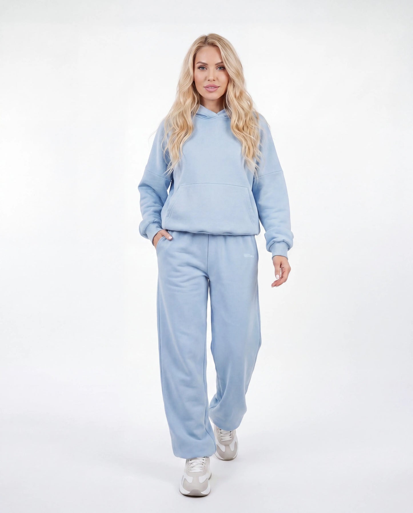Komplet dresowy WINGS UNLEASH damski oversize bawełna PASTEL BLUE WINGS UNLEASH