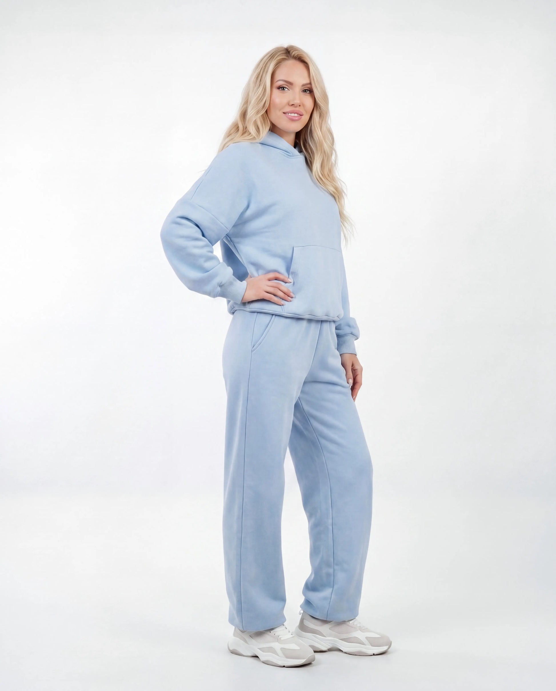 Komplet dresowy WINGS UNLEASH damski oversize bawełna PASTEL BLUE WINGS UNLEASH
